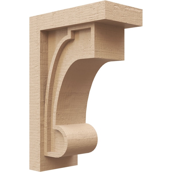 Ekena Millwork 5"W x 10"D x 15"H Classic Alma Rough Cedar Woodgrain TimberThane Corbel, Primed Tan CORUR05X10X15ALMRCPR - main